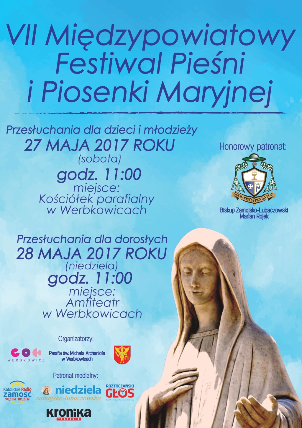 VII Międzypowiatowy Festiwal Pieśni i Piosenki Maryjnej – Werbkowice 2017 – kolejność prezentacji