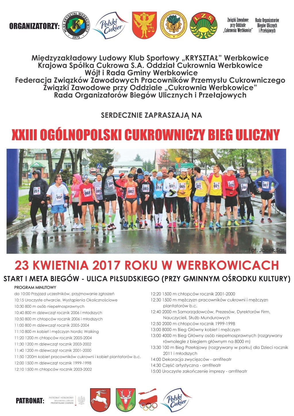 XXIII Ogólnopolski Cukrowniczy Bieg Uliczny – Werbkowice 2017 – wyniki