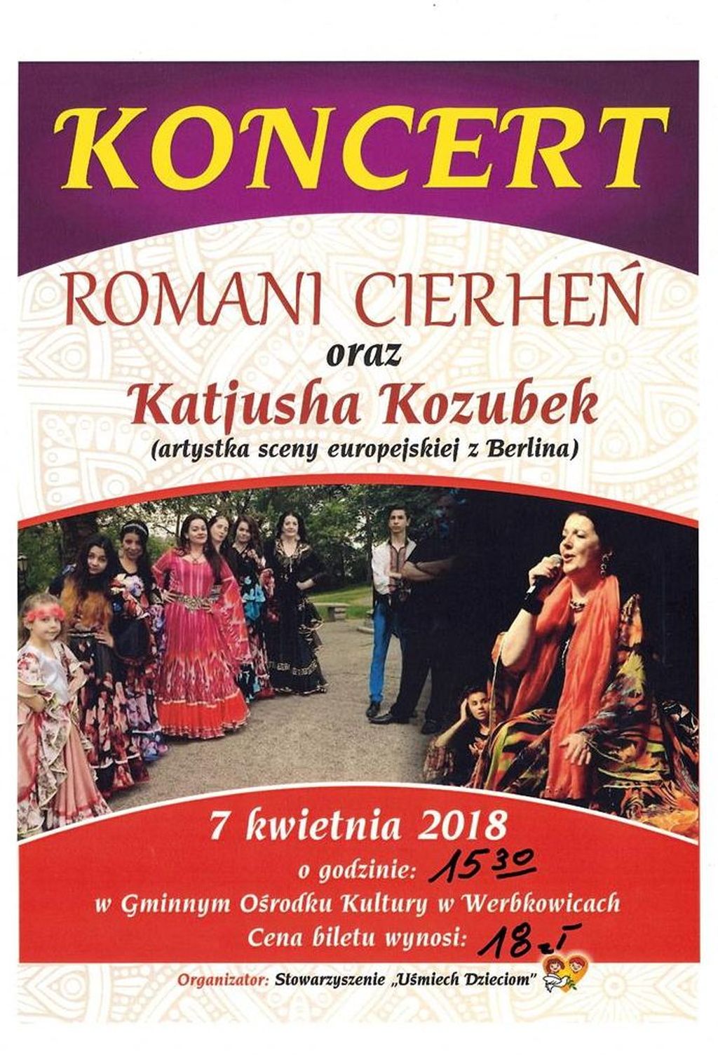 Koncert ROMANI CIERHEŃ oraz Katjusha Kozubek 