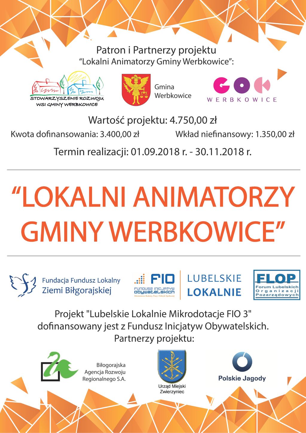 Zakończeniu rekrutacji do projektu "Lokalni Animatorzy Gminy Werbkowice"