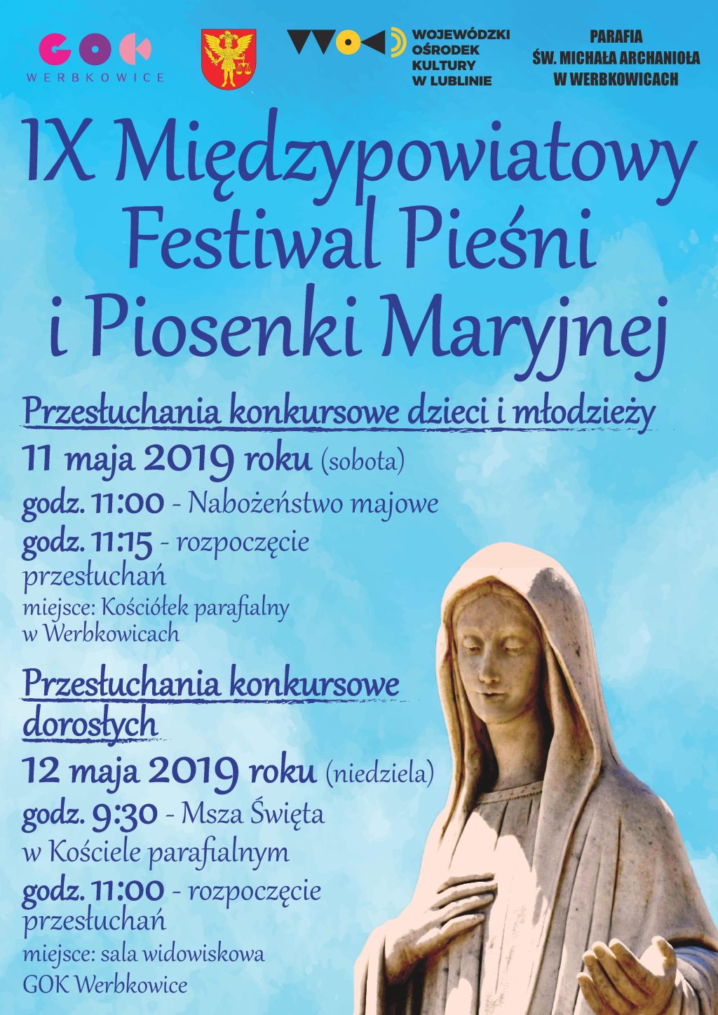 IX Międzypowiatowy Festiwal Pieśni i Piosenki Maryjnej - Werbkowice 2019