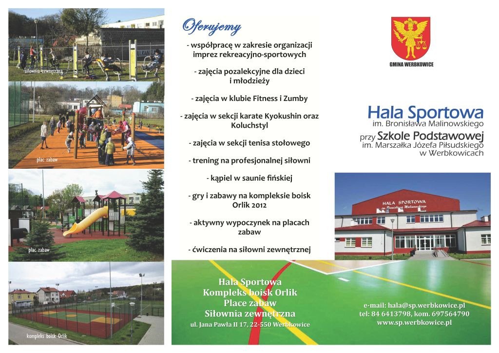 Oferta Hali Sportowej w Werbkowicach - 2019