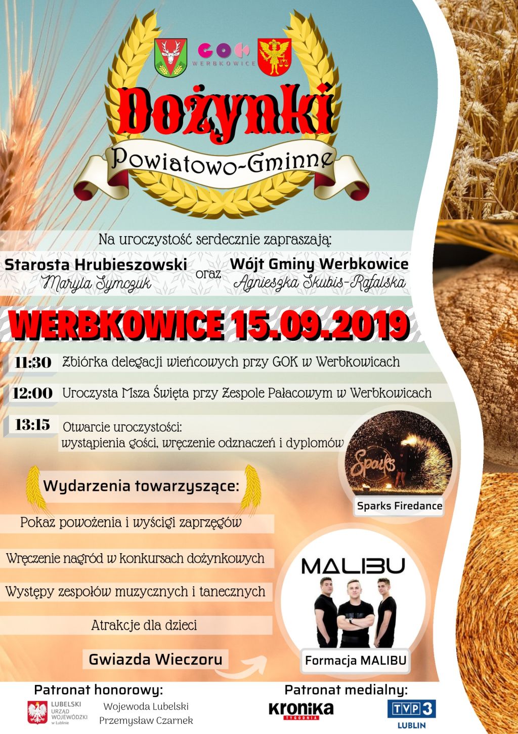Dożynki Powiatowo-Gminne – Werbkowice, 15 września 2019 r.