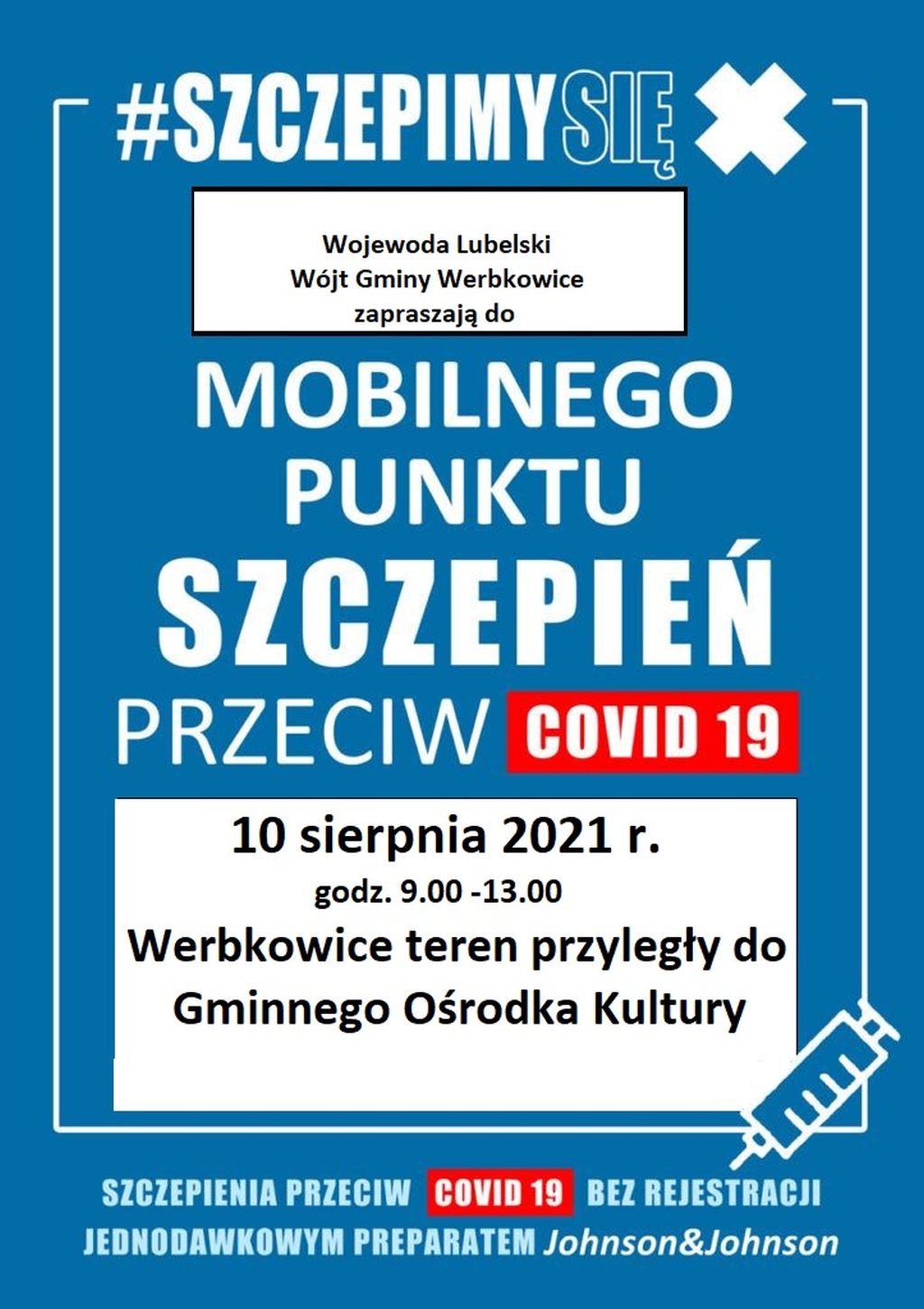 SZCZEPIENIOBUS 10.08.2021 Gmina Werbkowice