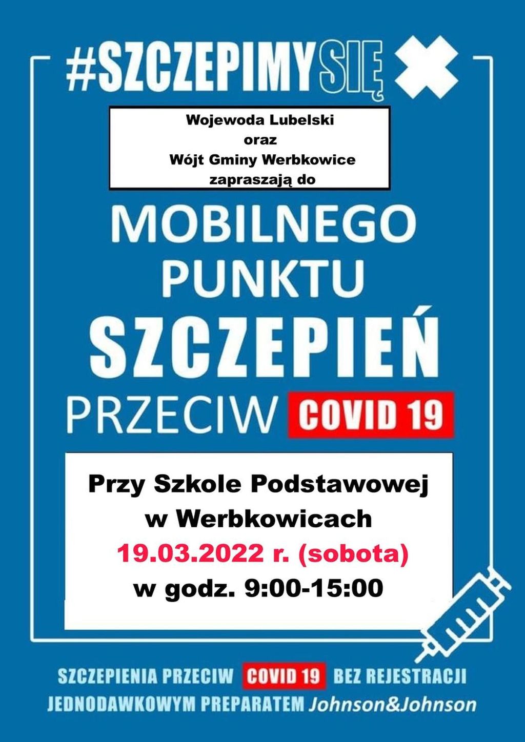 Szczepieniobus w Werbkowicach w dniu 19.03.2021