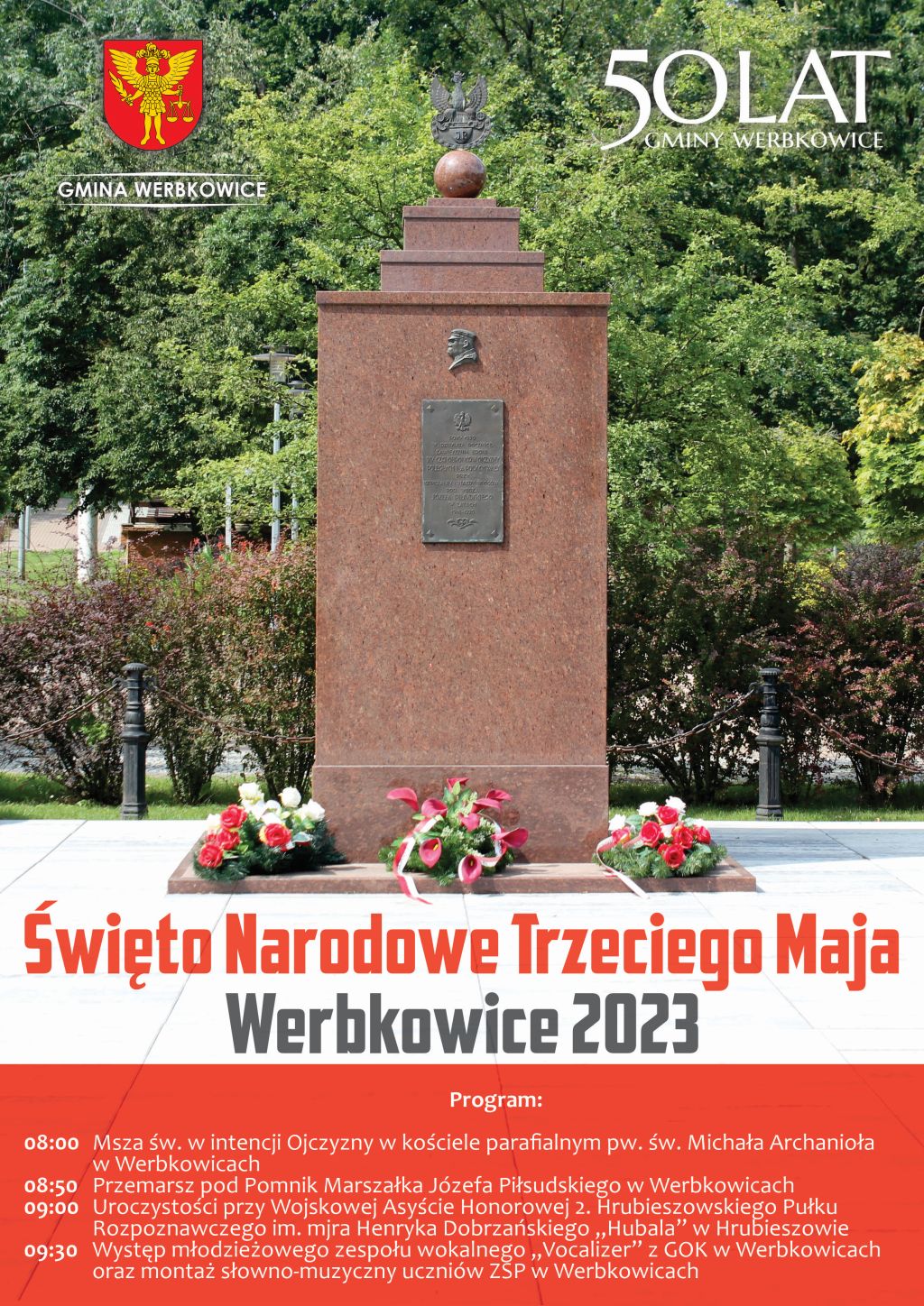 Narodowe Święto Trzeciego Maja w Gminie Werbkowice 2023 - program obchodów 