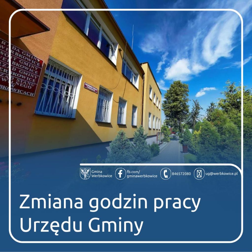 Zmiana godzin pracy Urzędu Gminy