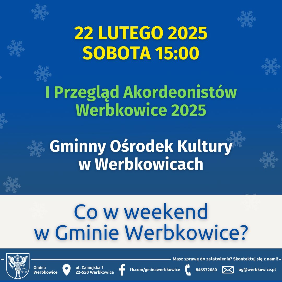 Co w weekend w Gminie Werbkowice? 22 lutego 2025